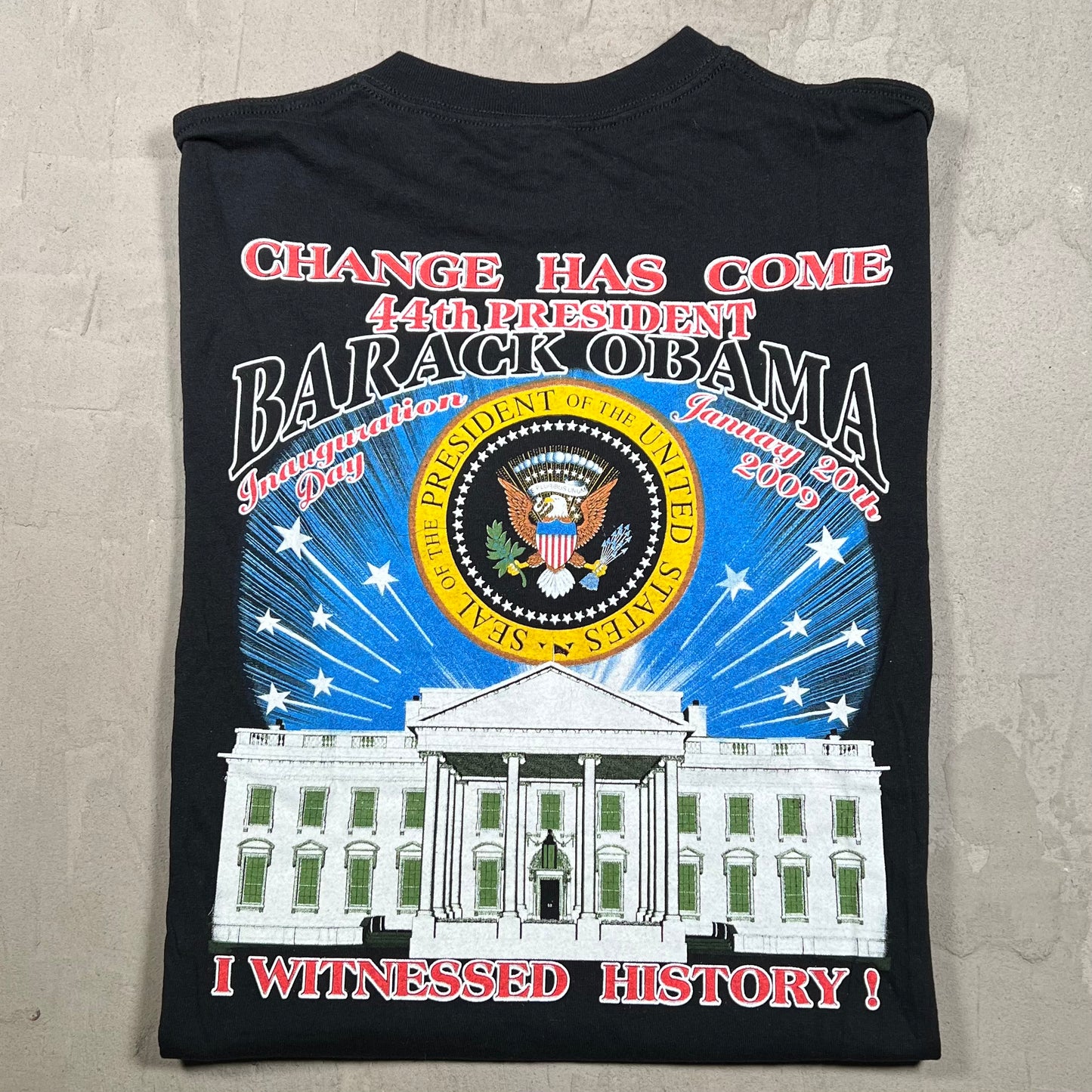 2009 Barack Obama Inauguration Tee Black Size XL USED v19984
