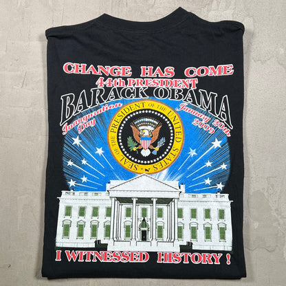 2009 Barack Obama Inauguration Tee Black Size XL USED v19984