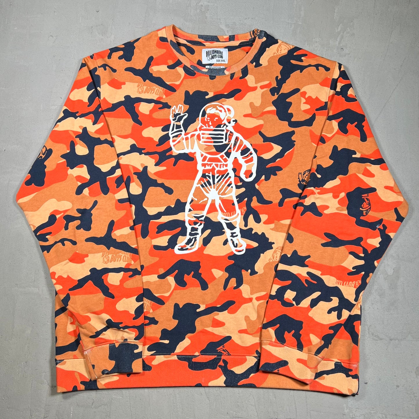 Billionaire Boys Club Orange Camo Crewneck Size XXXL USED x18289