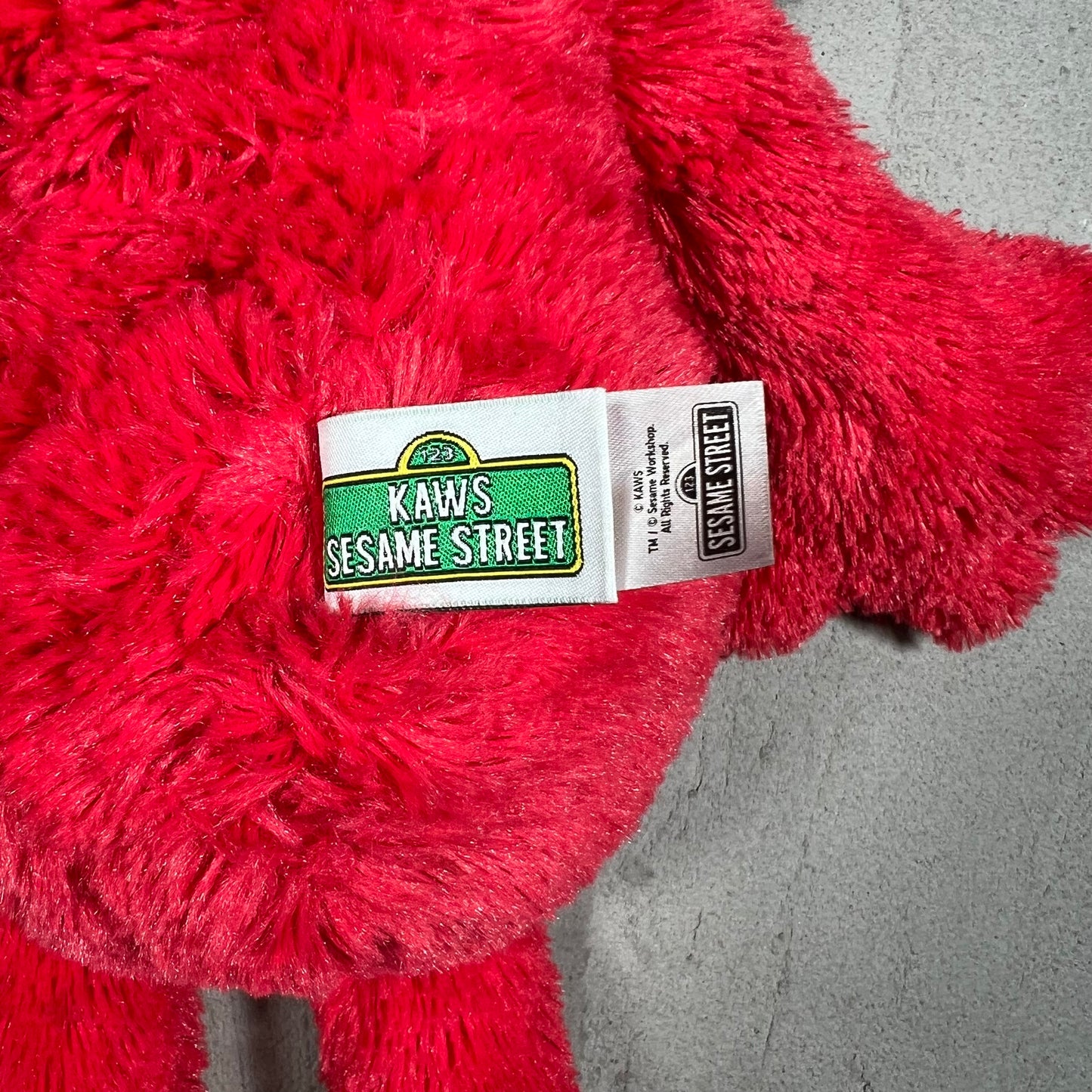 Kaws Uniqlo Sesame Street Elmo Plush Doll USED x18290