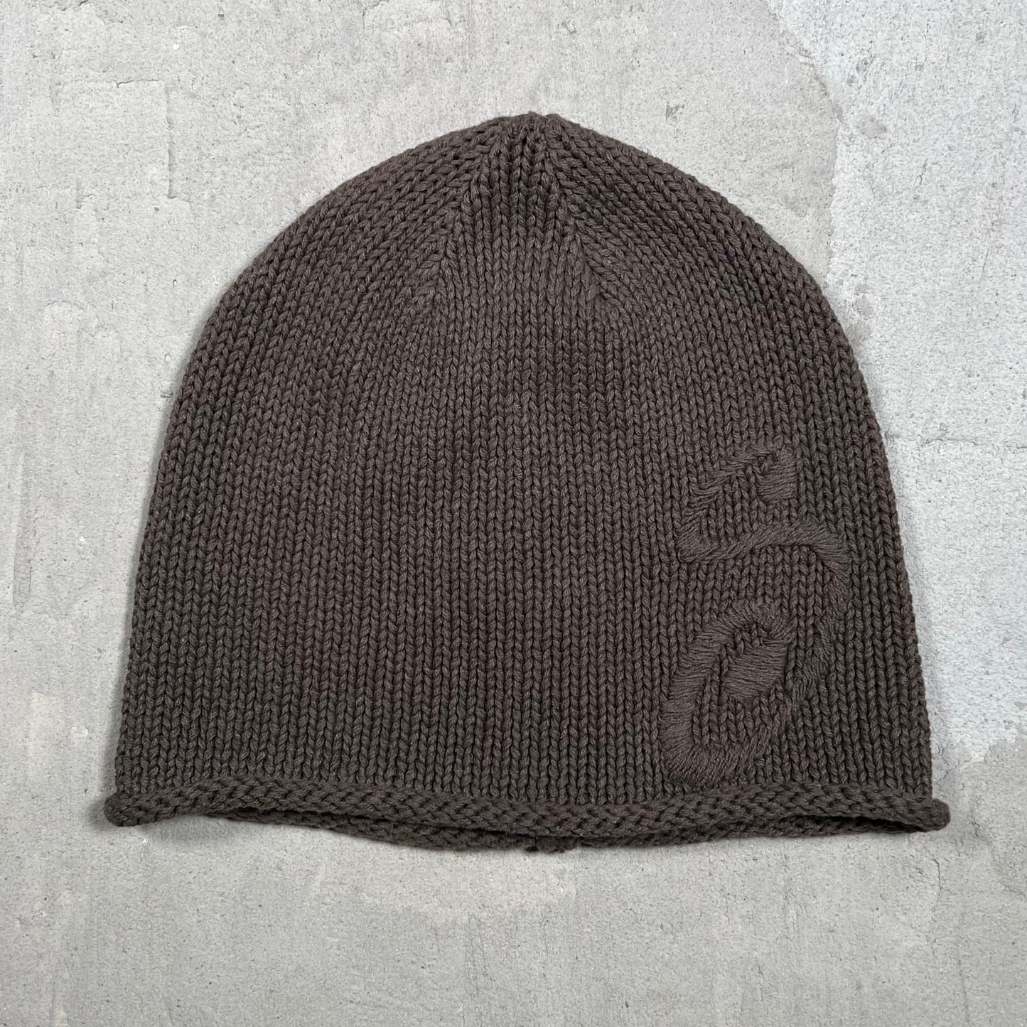 Stussy Knit Brown Beanie USED x18311