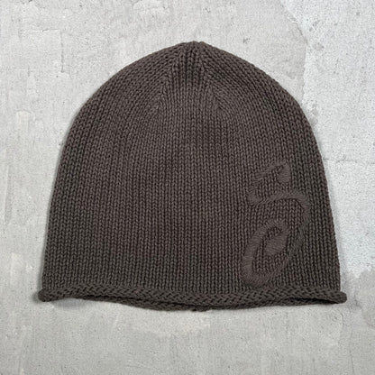 Stussy Knit Brown Beanie USED x18311