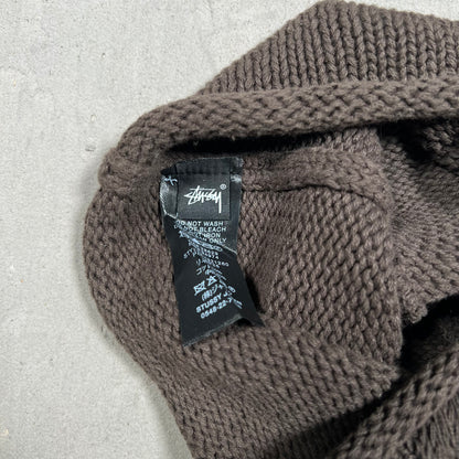 Stussy Knit Brown Beanie USED x18311