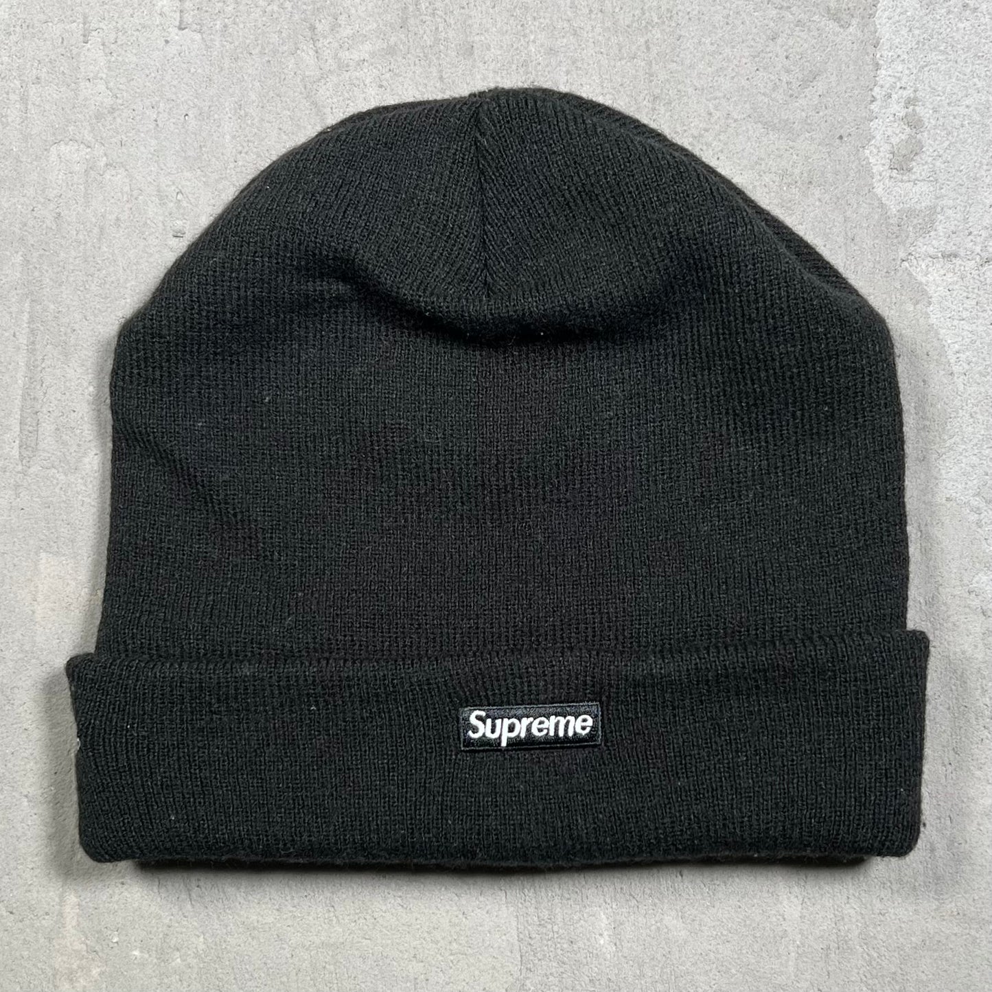 Supreme New Era Old English Black Beanie USED x18291