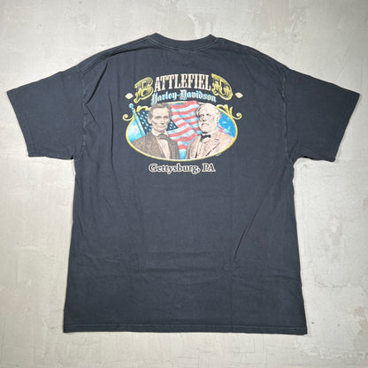 2005 Harley Davidson Gettysburg Pa Black Tee Size XL USED v20034