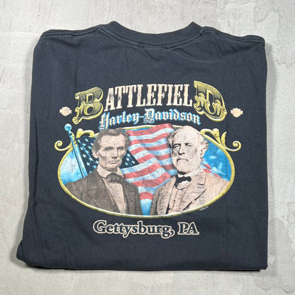 2005 Harley Davidson Gettysburg Pa Black Tee Size XL USED v20034