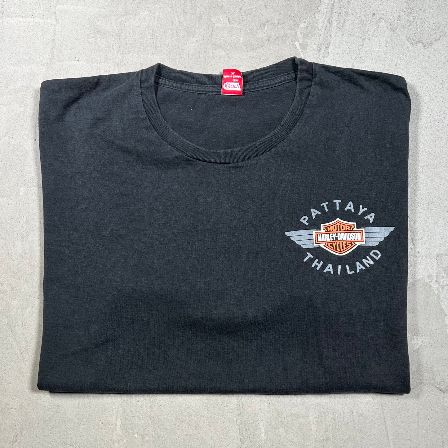 Harley Davidson Pattaya Thailand Black Tee Size XL USED v20035