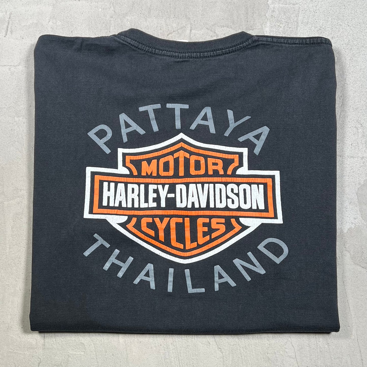 Harley Davidson Pattaya Thailand Black Tee Size XL USED v20035