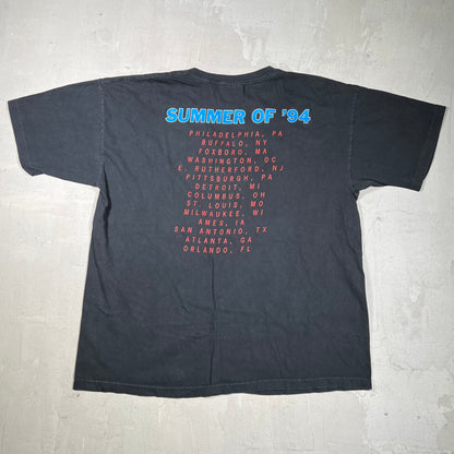 1994 Elton John Billy Joel Summer Tour Black Tee Size XL USED v20036