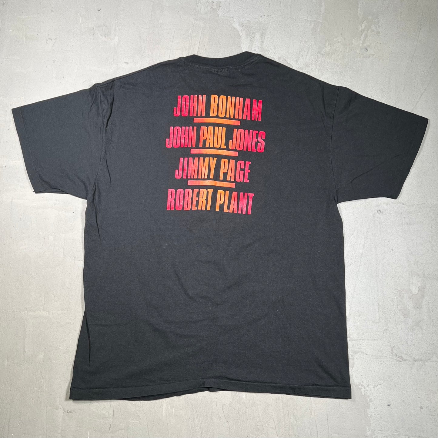 1990 Led Zeppelin Swan Song Black Tee Size XL USED v20037