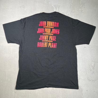 1990 Led Zeppelin Swan Song Black Tee Size XL USED v20037