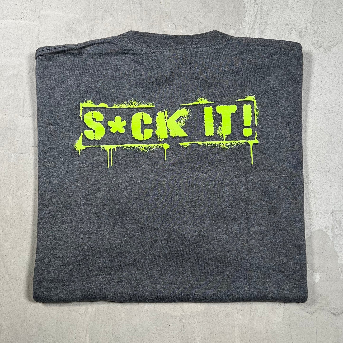 2007 WWE DX "Suck It" Grey Tee Size XL USED v20042