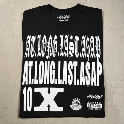 AWGE "At Long Last ASAP" Black Tee Size Large USED x18353
