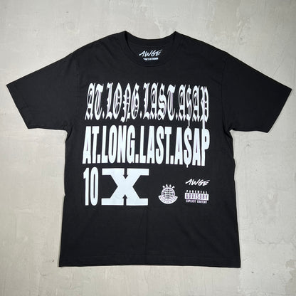 AWGE "At Long Last ASAP" Black Tee Size Large USED x18353