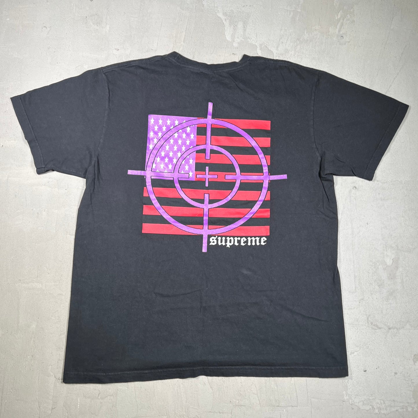 Supreme Target Tee Black (2025) Size Large USED x18344