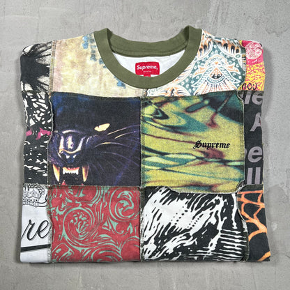 Supreme Mosaic Patchwork Green Longsleeve (2021) Size XL USED x18361
