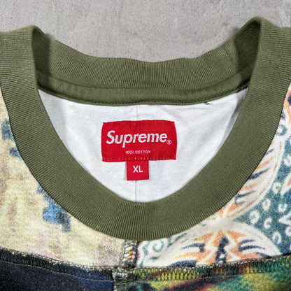 Supreme Mosaic Patchwork Green Longsleeve (2021) Size XL USED x18361