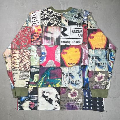 Supreme Mosaic Patchwork Green Longsleeve (2021) Size XL USED x18361