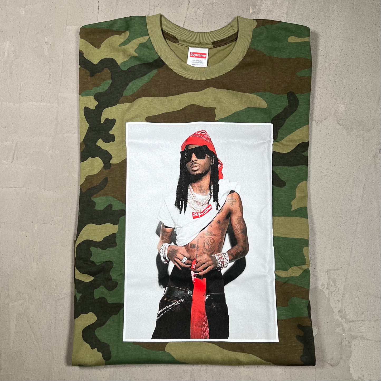 Supreme Playboi Carti Tee Woodland Camo (2025) Size Large NEW x18341