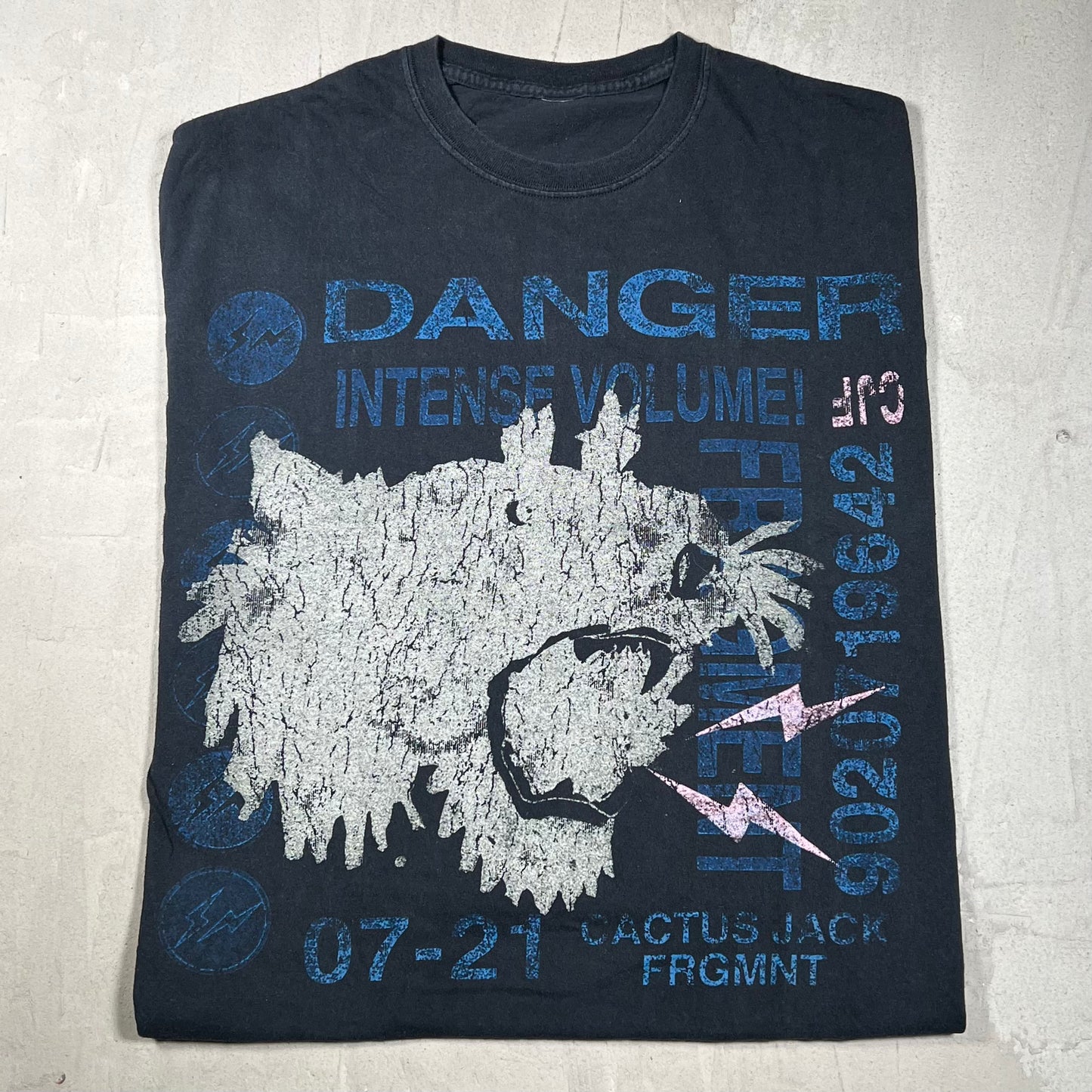 Cactus Jack Fragment Black Tee Size Large USED x18352