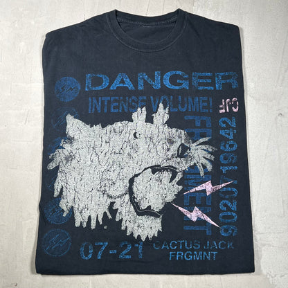 Cactus Jack Fragment Black Tee Size Large USED x18352