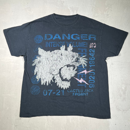 Cactus Jack Fragment Black Tee Size Large USED x18352