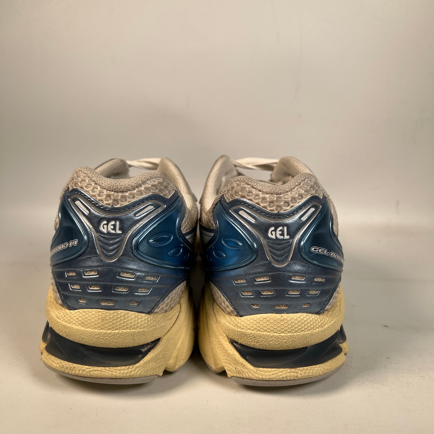 Asisc Gel-Kayano 14 Cream Metallic Blue (2024) Size 9.5 USED s22515