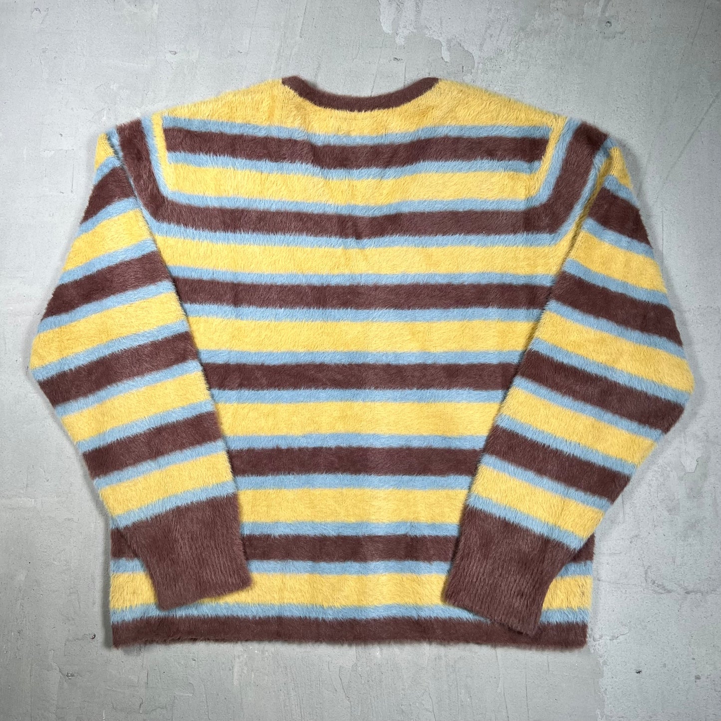 Stussy Striped Brown Cardigan Size Large USED x18362