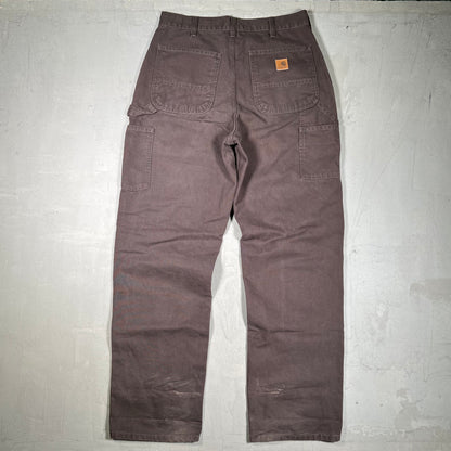 Y2K Carhartt Brown Workwear Pants Size 32x34 USED v20028