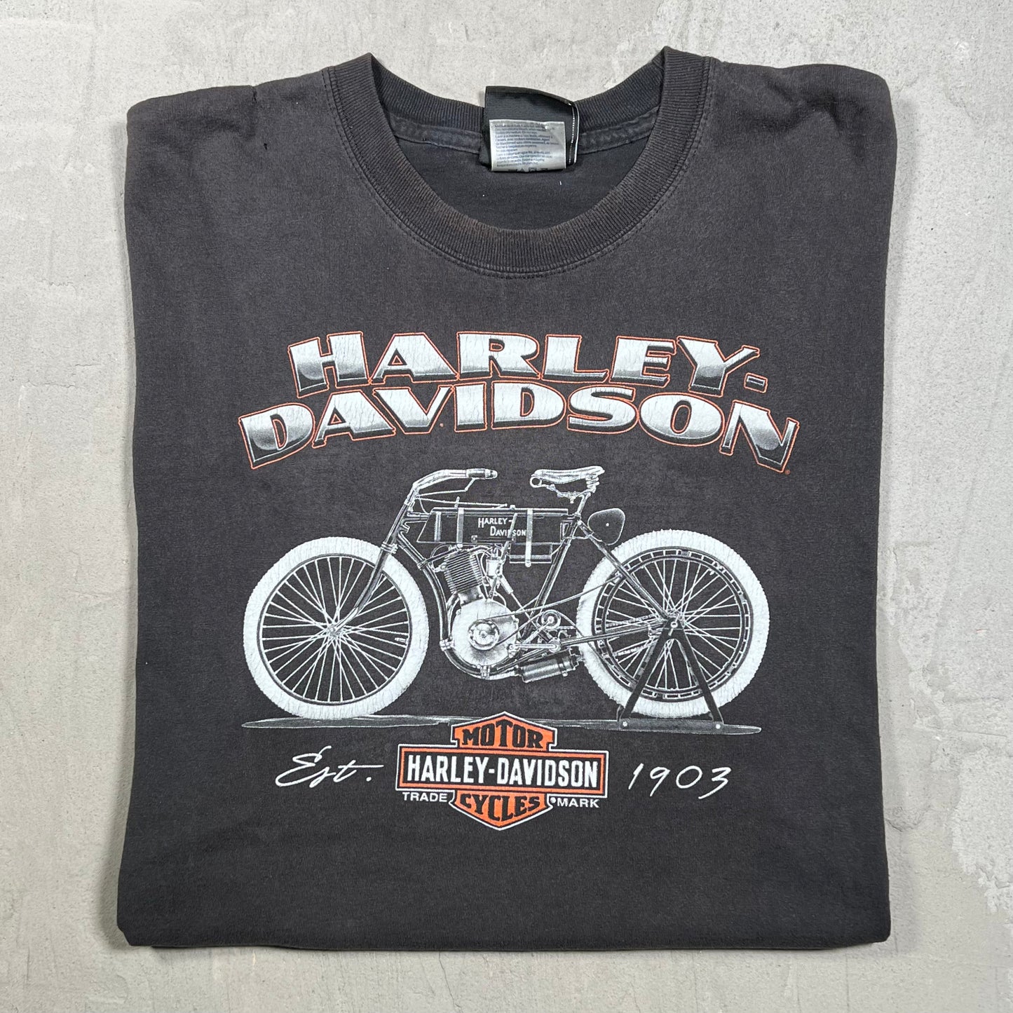 Y2K Harley Davidson Museum Black Tee Size XL USED v20048