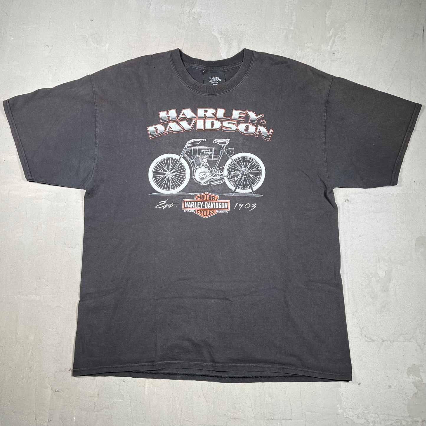 Y2K Harley Davidson Museum Black Tee Size XL USED v20048
