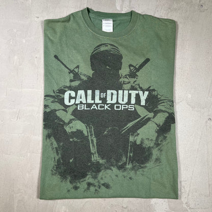2010 Call of Duty Black Ops Promo Green Tee Size Medium USED v20030