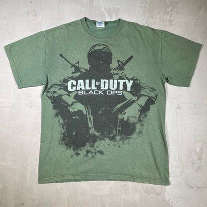 2010 Call of Duty Black Ops Promo Green Tee Size Medium USED v20030