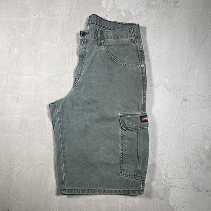 Y2K Dickies Cargo Green Shorts Size 32 USED v20029