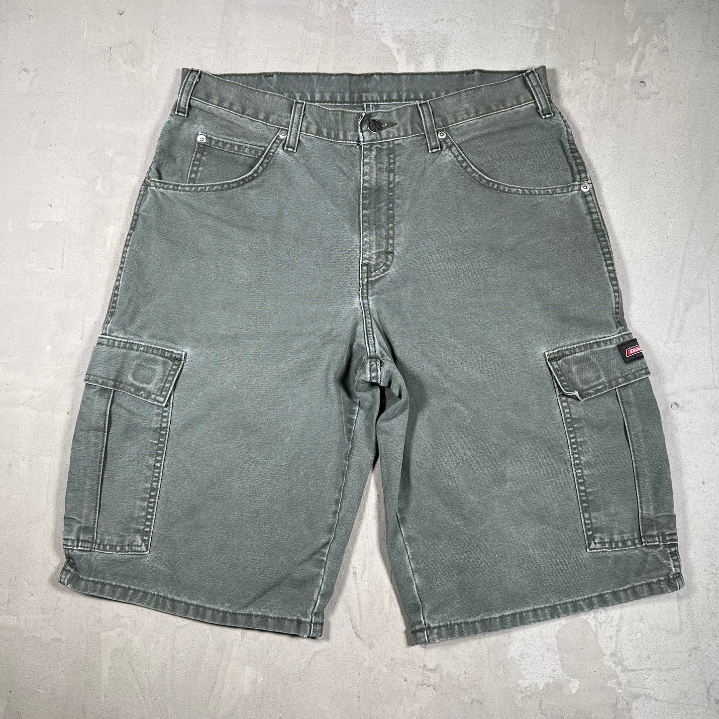Y2K Dickies Cargo Green Shorts Size 32 USED v20029
