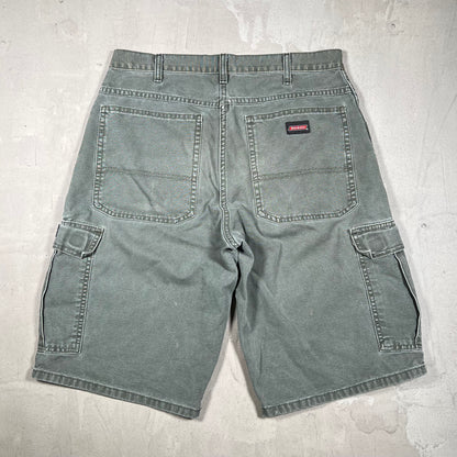 Y2K Dickies Cargo Green Shorts Size 32 USED v20029