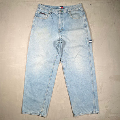 1990s Tommy Hilfiger Blue Jeans Size 33x32 USED v20033
