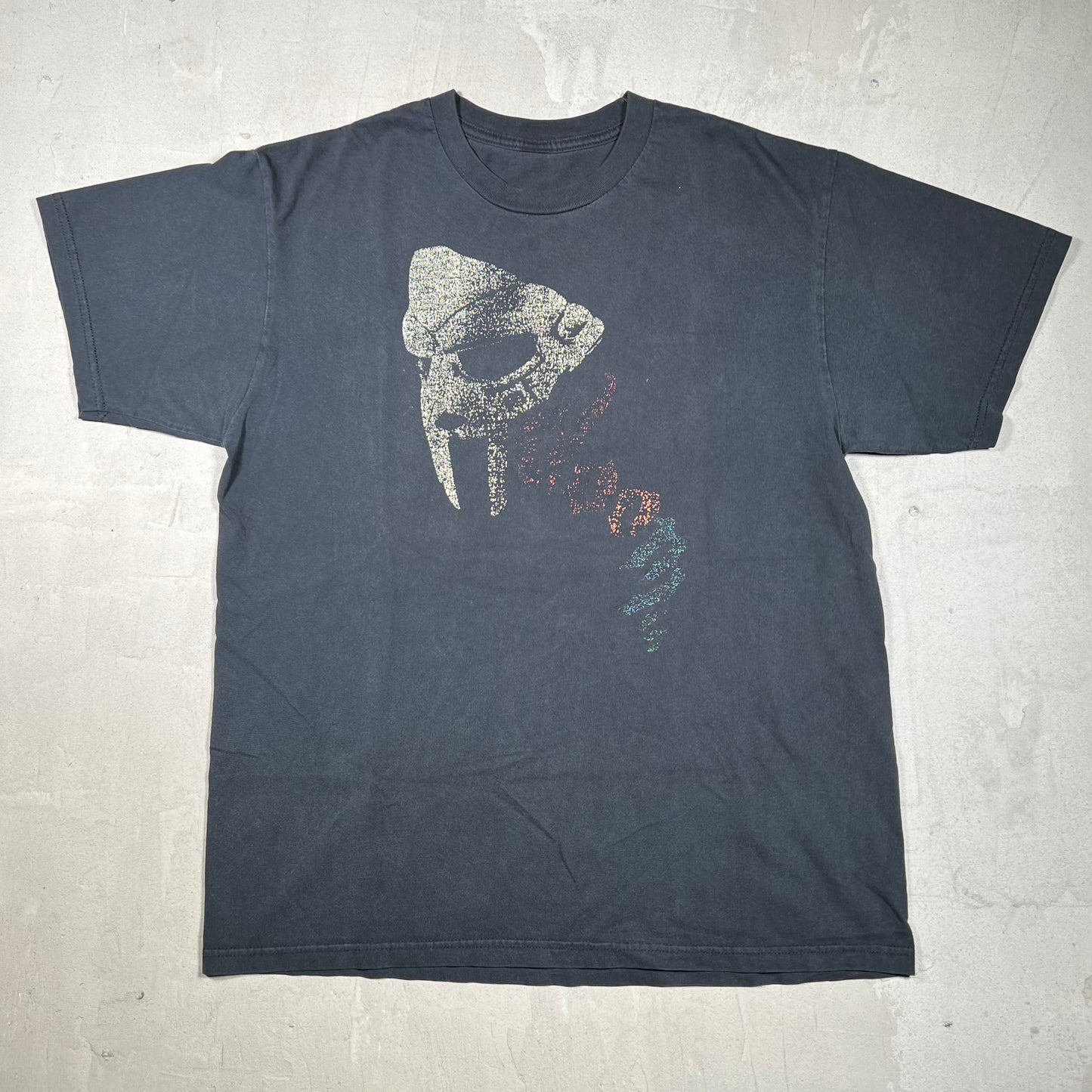 Y2K MF Doom Black Mask Tee Size Large USED v20032