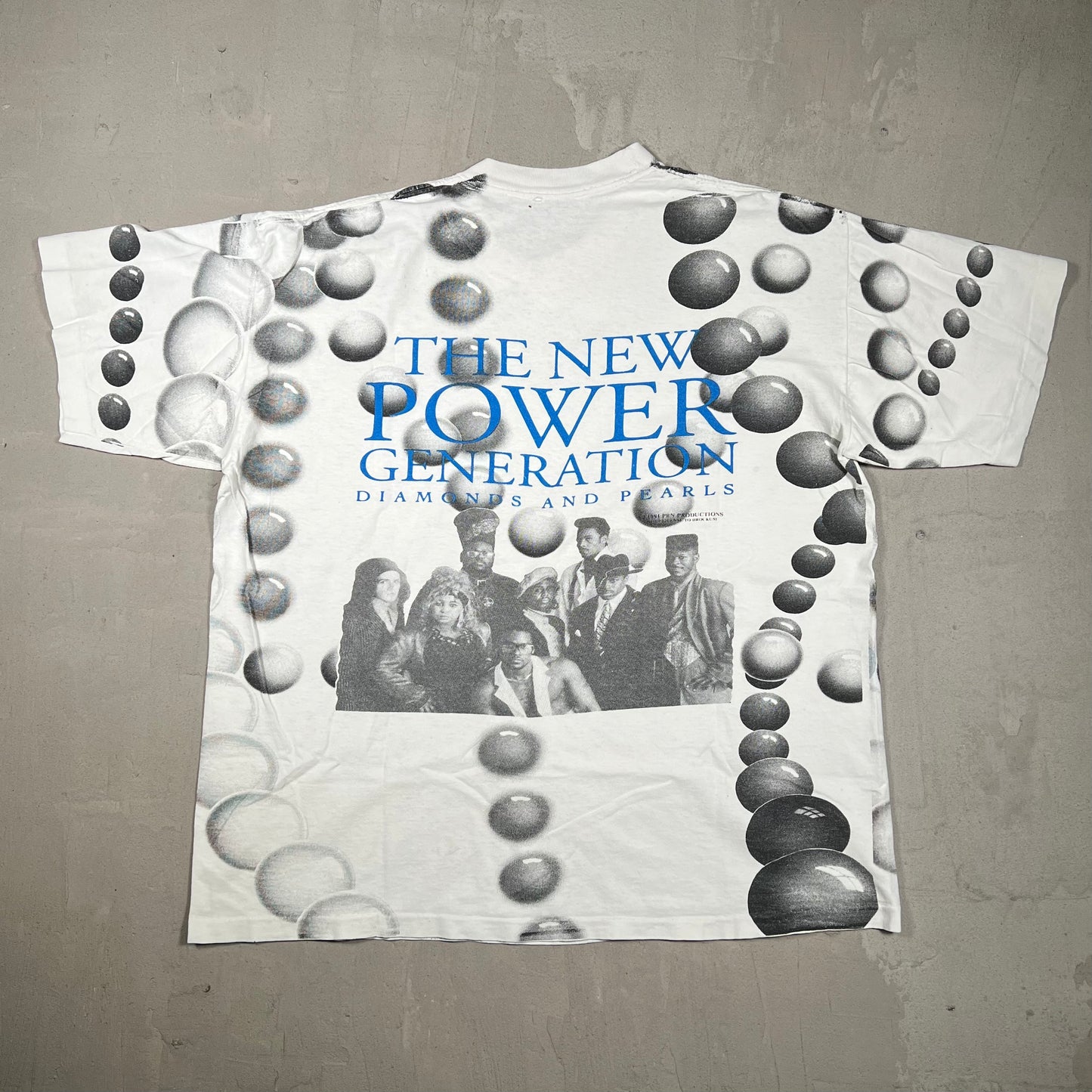 1991 Prince Diamonds and Pearls AOP Tee Size XL USED v20031