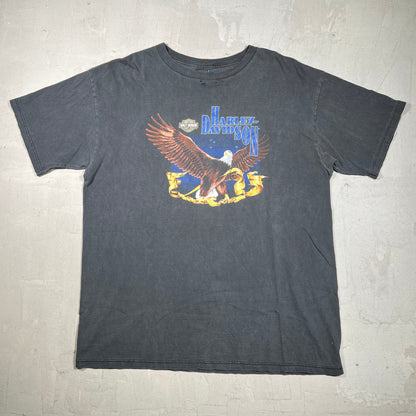 2000 Harley Davidson Eagle "Memphis" Black Tee Size XL USED v20046