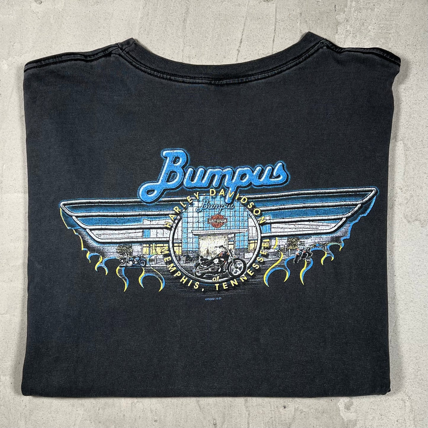 2000 Harley Davidson Eagle "Memphis" Black Tee Size XL USED v20046