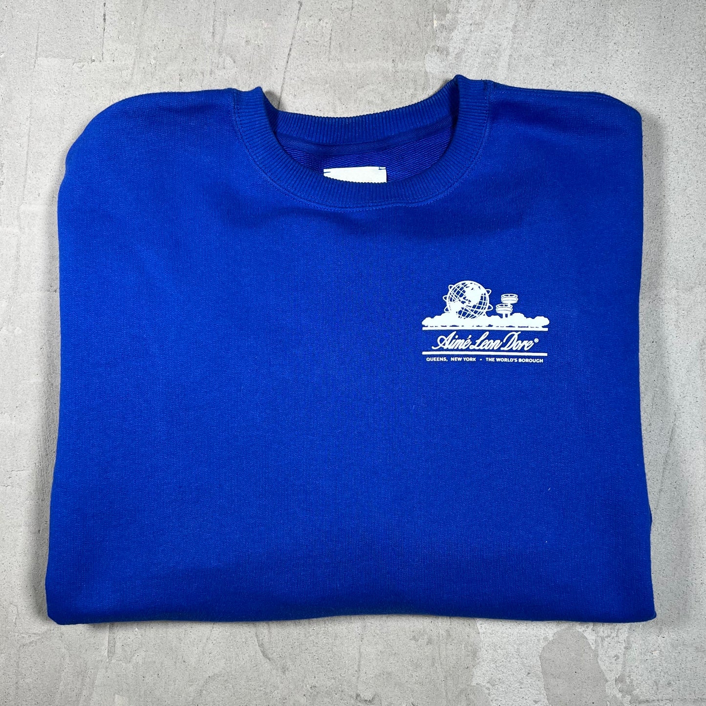 Aime Leon Dore ALD Borough Blue Crewneck Size Large USED x18332