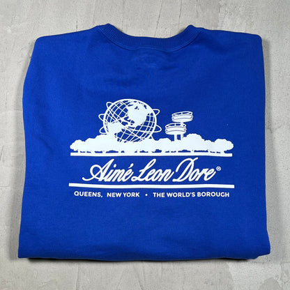 Aime Leon Dore ALD Borough Blue Crewneck Size Large USED x18332