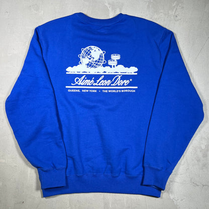 Aime Leon Dore ALD Borough Blue Crewneck Size Large USED x18332