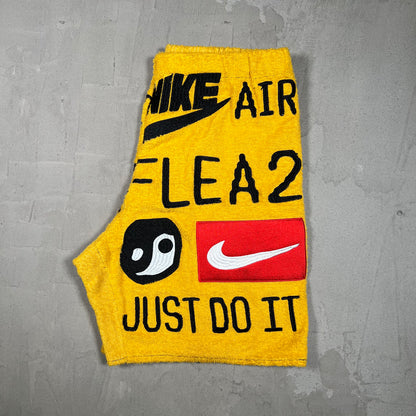 CPFM Nike Air Force 1 Custom Dust Bag Shorts Yellow Size Medium USED x18328