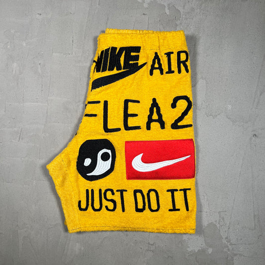 CPFM Nike Air Force 1 Custom Dust Bag Shorts Yellow Size Medium USED x18328