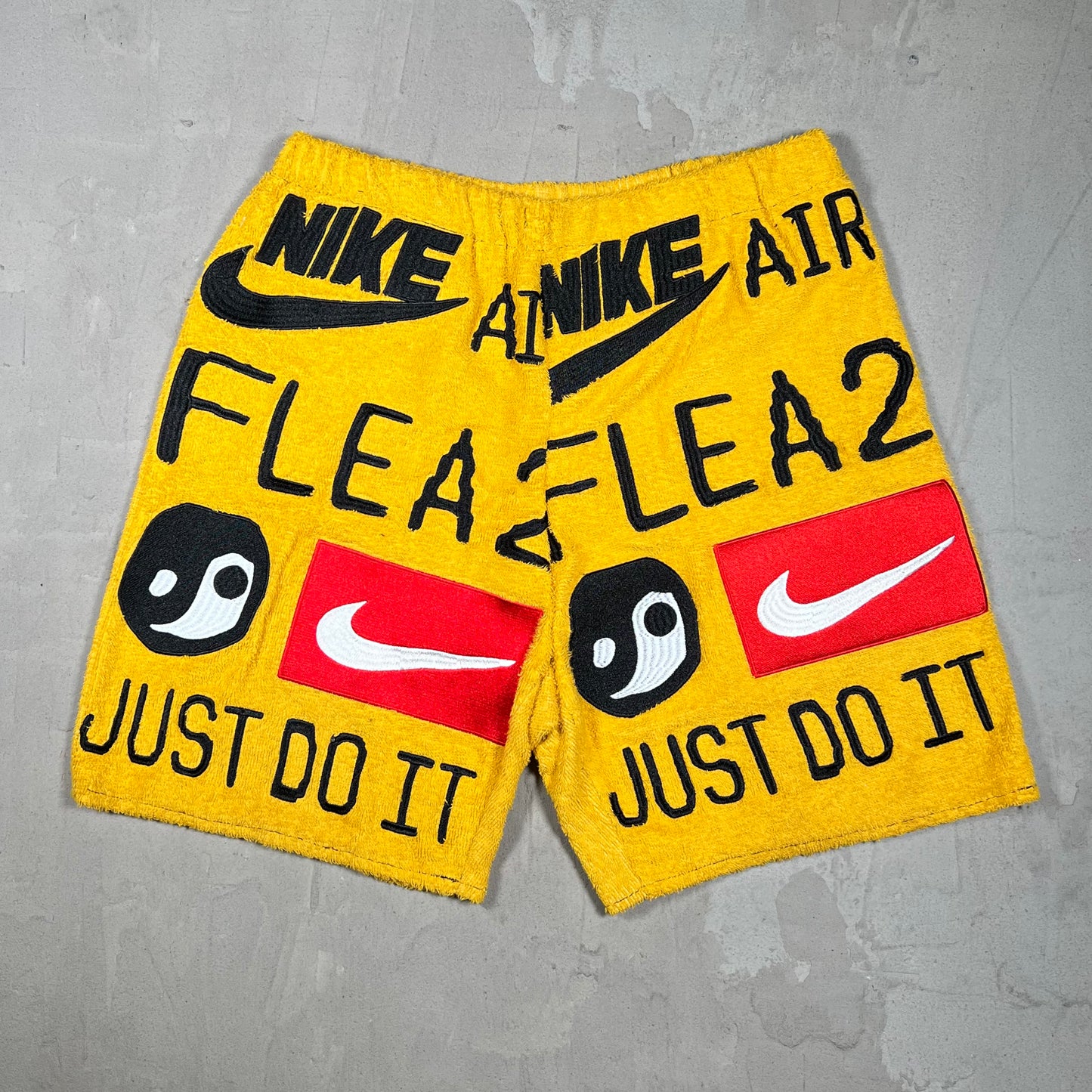 CPFM Nike Air Force 1 Custom Dust Bag Shorts Yellow Size Medium USED x18328