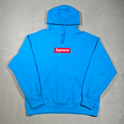 Supreme Box Logo Light Blue Hoodie (2025) Size Medium USED x18330