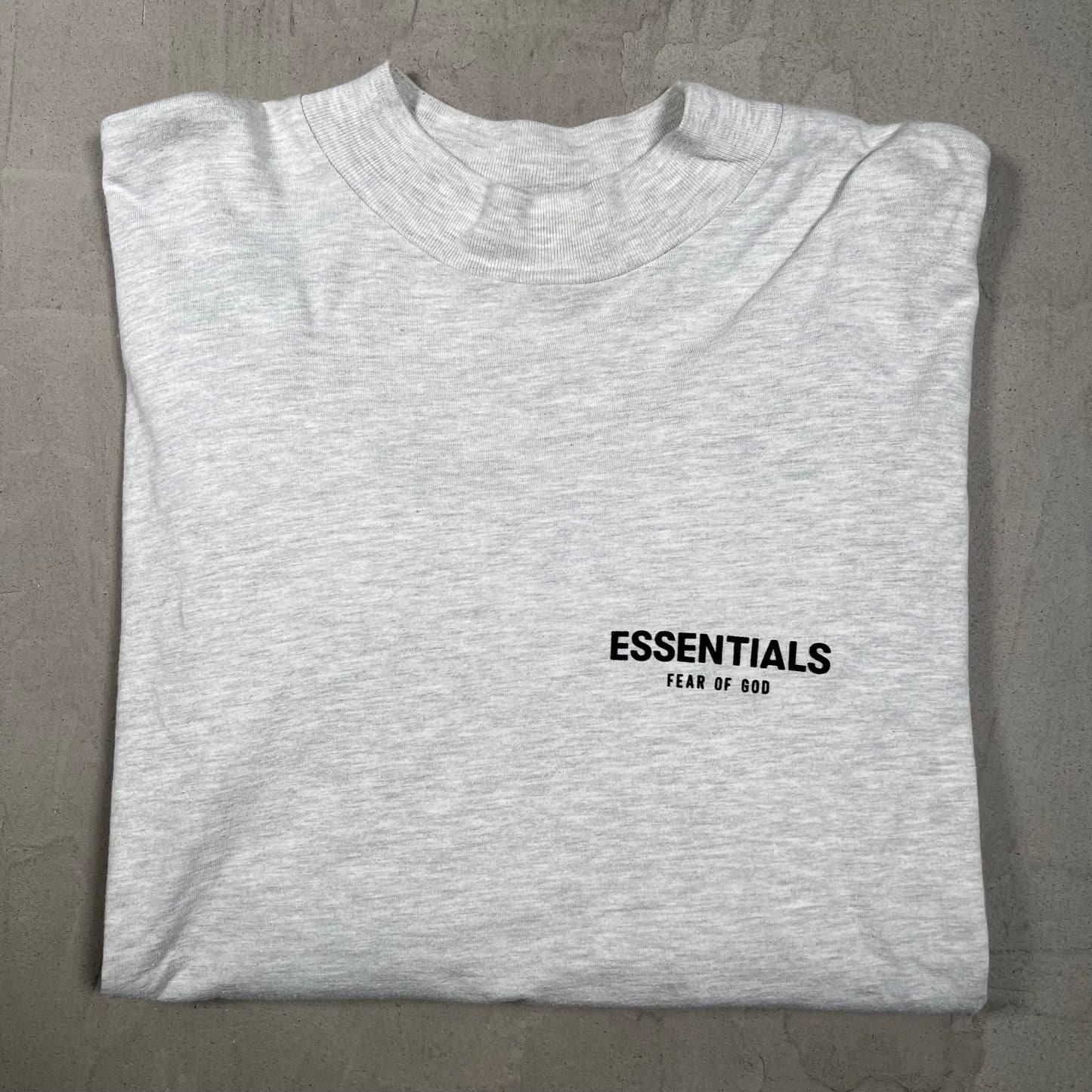 Essentials Fear of God FOG Mock Neck Longsleeve Light Grey Size Small USED x18364