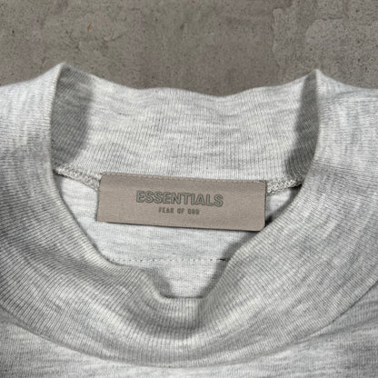 Essentials Fear of God FOG Mock Neck Longsleeve Light Grey Size Small USED x18364